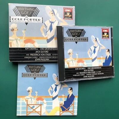Cole Porter ANYTHING GOES Cast Soundtrack CD+BOOK BOXSET Criswell McGlinn RARE - Image 1 of 4