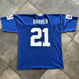 Vtg New York Giants Tiki Barber #21 Blue Jersey NFL Equipment Mens XL - Picture 1 of 10