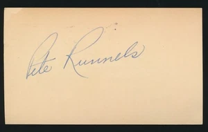 PETE RUNNELS (1951-1964 Senators, Red Sox) -Autographed 1952 GPC (d.1991) - Picture 1 of 2