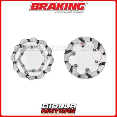 KIT DISCHI FRENO BRAKING KTM XC 250 2014 -  ANTERIORE + POSTERIORE [WAVE SEMIFLO Foto 1 de 4