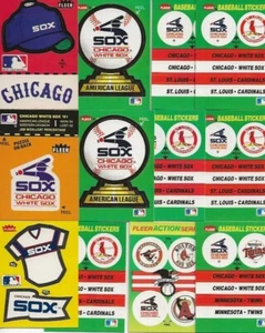 (12) Adesivi assortiti Chicago White Sox Fleer Team anni '80 e '90 - Foto 1 di 1