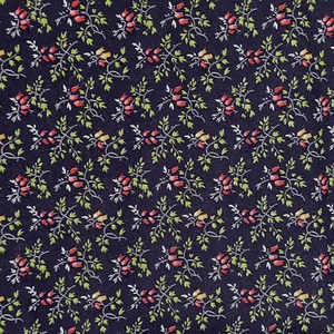 Cranston Black Red Orange Mini Floral Quilt Fabric 3.3yds - Picture 1 of 4