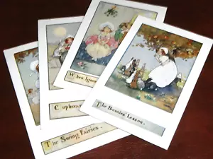 FOUR ORIGINAL AGNES RICHARDSON  CHILDREN FANTASY POSTCARDS. - Picture 1 of 4
