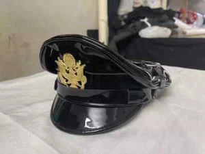 Finest Soft Shinny PVC Muir cap peaked cap biker cap officer cap - Picture 1 of 7