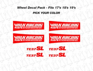 Wheel Rim Spoke Decals for TE37 SL Volk Racing Rays Engineering stickers JDM - Picture 1 of 6