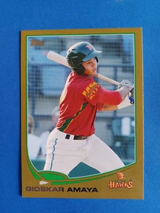 2013 TOPPS PRO DEBUT GIOSKAR AMAYA #88 RC ROOKIE GOLD #28/50 BOISE HAWKS - Picture 1 of 2