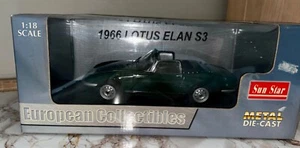1/18 Sun Star 4053 1966 Lotus Elan S3 Open Cabrio British Racing Green - Foto 1 di 6