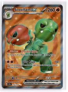 Juego de cartas coleccionables Pokémon Scovillain ex (arte completo) 216/191 Sv08: chispas crecientes ultra raro - Imagen 1 de 2