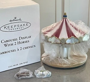 Hallmark Carousel Display with 2 Horses - Brand New In Box Sealed In Plastic - Picture 1 of 7