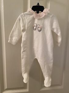 IL Gufo Footed One Piece Sleeper Romper Applique Shoes Baby Girl SZ 6 Months NWT