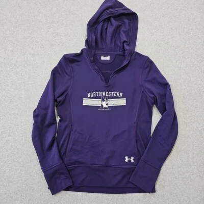 Northwestern University hoodie sweatshirt under armor women's size L purple - Image 1 of 4