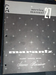 Marantz 27 Service Manual Stereophonic Receiver Original - Picture 1 of 3