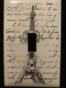 Paris Eiffel tower Handmade Single Light Switch Cover - Stamp - Picture 1 of 1