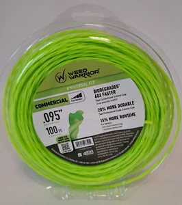 .095" 100' Weed Warrior Universal Fit Commercial Weed Wacker Trimmer Line - Picture 1 of 4