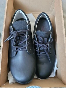 Ricosta Harry Senior Boys School Shoes in Black Leather With Laces UK 7.5 EU 41 - Picture 1 of 3