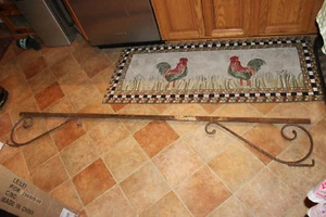 Antique Cast Iron Steel Bed Rail Garden Trellis Railing 82"L Architectural #1 - Picture 1 of 11
