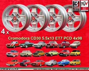 4 Cerchi Cromodora CD30 5.5x13 Abarth Fiat Lancia Alfa Romeo wheels Felge jante - Foto 1 di 24