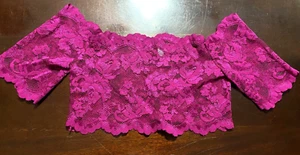 Sexy Lace See Through Crop Top Size M - Picture 1 of 2
