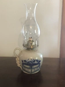 VTG Stoneware Blueberries Oil Lamp Salt Glaze Pottery 1994 - Picture 1 of 7