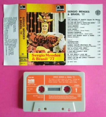 Mc Sergio Mendes & Brasil'77 Musicassetta Latin Funk Italy 1974 Fontana Vintage - Immagine 1 di 2
