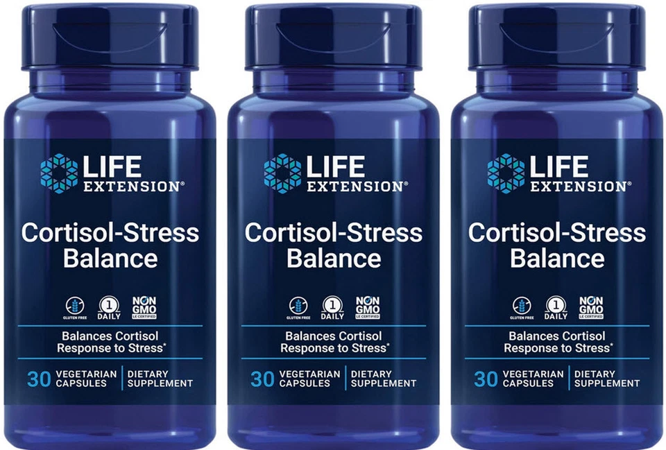 CORTISOL STRESS BALANCE MAGNOLIA BARK GREEN TEA LYCHEE 90 Caps LIFE EXTENSION - Imagem 1 de 4