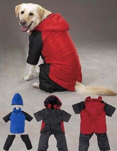 DOG SNOWSUIT SKI JACKET SNOW COAT SUIT w/ REMOVABLE LEGS AND HOOD /HOODED WINTER