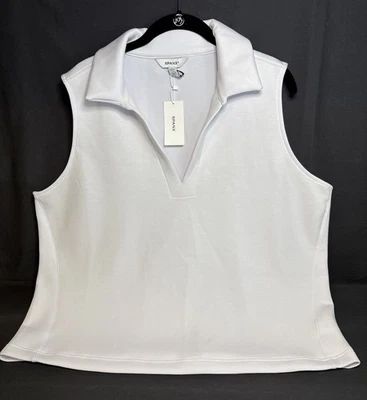Camiseta sin mangas polo Spanx Air Essentials para mujer 2X 2T blanca elástica suave ligera Foto 1 de 4