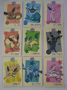 Pokemon Let's Go Eevee Database Perù Set Quadrato Eeveelutions Set Completo Venditore USA - Foto 1 di 1