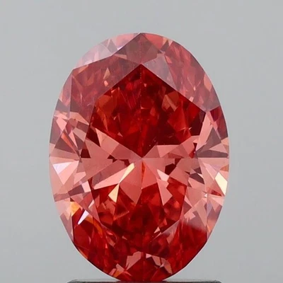 Oval 1.59ct Carat Fancy Vivid  Pink VS1 IGI Loose Lab Grown Diamond - Image 1 of 3