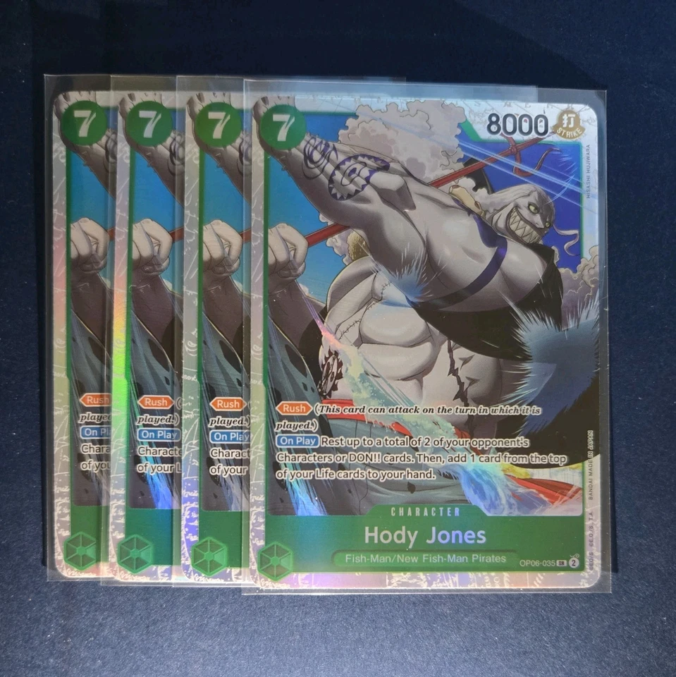 One Piece Hody Jones OP06-035 SR Juego x4 Alas del Capitán Casi Nuevo Foto 1 de 1