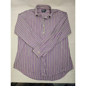 Polo Ralph Lauren Hemd Herren Large Lila Knopfleiste Langarm Gestreift - Bild 1 von 11