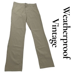 Wetterfeste Vintage Herren Khaki Gerades Bein Chino Hose Größe 32x32 - Bild 1 von 8