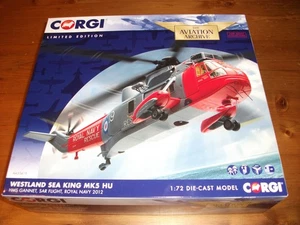 CORGI AA33419 1/72 WESTLAND SEA KING HU.5 ROYAL NAVY SAR FLIGHT SCOTLAND RARE - Foto 1 di 7
