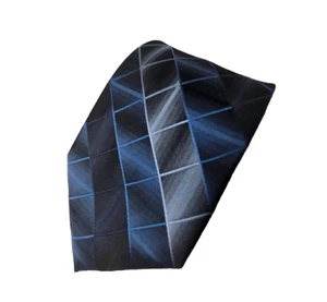 Stafford Performance Modern Geometric Squares/Diamond Tie, Electric Blue & Black - Picture 1 of 4