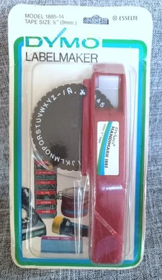 Vintage DYMO Labelmaker 1885-14 Tape 3/8" Red Nostalgic Retro New in Package - Image 1 of 4