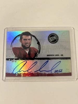 2012 Press Pass Andrew Luck Gridiron Graphs Silver Rookie Auto /99 STANFORD - Image 1 of 2
