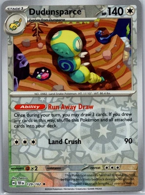 Dudunsparce, SV05: Temporal Forces, 129/162, Rare - Image 1 of 2