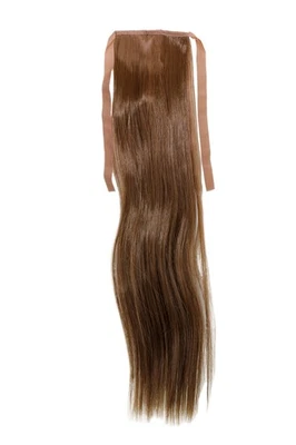 Haarteil ZOPF Hell-Braun glatt 45cm YZF-TS18-10 Band Klammer Haarverlängerung - Bild 1 von 2