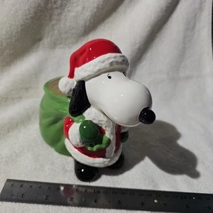 Peanuts Hallmark Christmas Candy Treat Holder 2016 Santa Snoopy w/ Gift Sack  - Picture 1 of 6