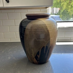 Robert Maxwell Pottery Craft Tropfglasur Kunstvase Pottery Craft Vintage ~ RIESIG - Bild 1 von 9