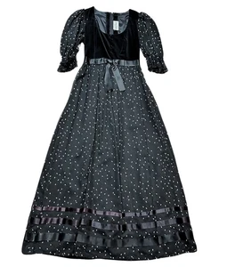 70s Jean Allen Dress | Velvet Maxi | UK10 | 1970s Vintage Boho Maxi Dress Retro - Picture 1 of 6