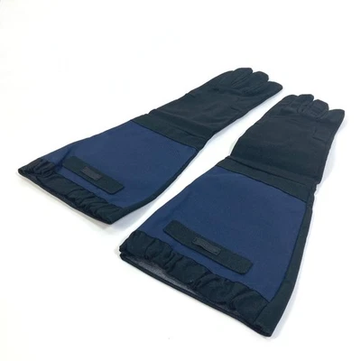 SIN USAR PRADA 2G0980 prueba GUANTI logo Guantes Largos Guante Bicolor Nylon Negro/Azul Marino Foto 1 de 4