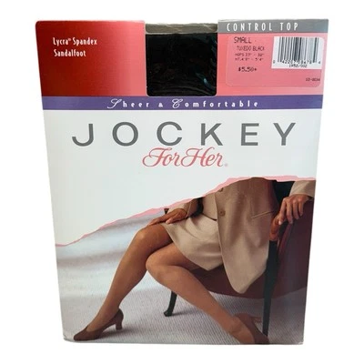 JOCKEY PARA ELLA PEQUEÑA SANDALIA NEGRA CONTROL TOP PANTIMEDIAS Transparente y Cómodo  Foto 1 de 2