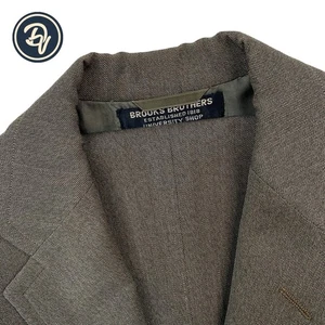 1950's 36 R Brooks Brothers " University " Olive Brown Patch Pocket Wool Suit - Picture 1 of 23