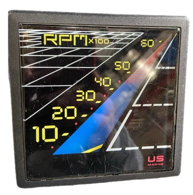 Bayliner Capri 1989 US Marine tacómetro cuadrado Cobra 6000 RPM Foto 1 de 3