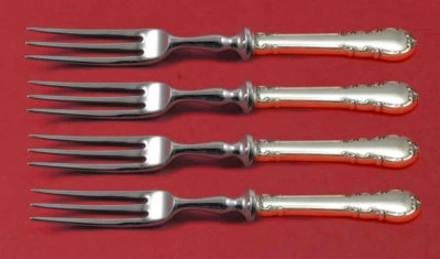 Modern Victorian by Lunt Sterling Silver Fruit Fork Set 4pc HH WS Custom Made 6" - Image 1 of 2