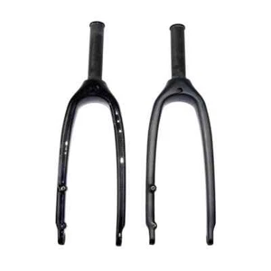 16er 20er Folding Bike Carbon Front Fork Disc Brake Hard Fork Glossy Matt 3K - Picture 1 of 22