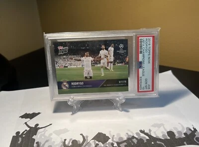 2019-20 Topps Now UEFA Champions League Rodrygo #25 PSA 10 Real Madrid - Image 1 of 2