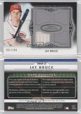 2011 Topps Marquee Gametime Mementos Quad Relics /199 Jay Bruce #GMQR-23