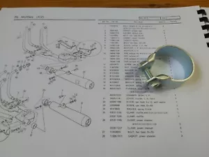 KAWASAKI, OEM, Re-Zinced Power Chamber Exhaust Clamp, KZ1300, part 92037-1146 - Picture 1 of 3